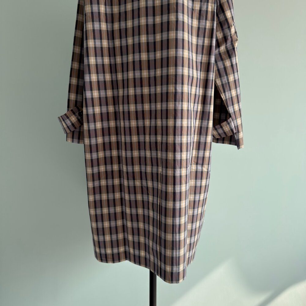 The Row Tavishina checked silk-blend coat - Picture 9 of 11